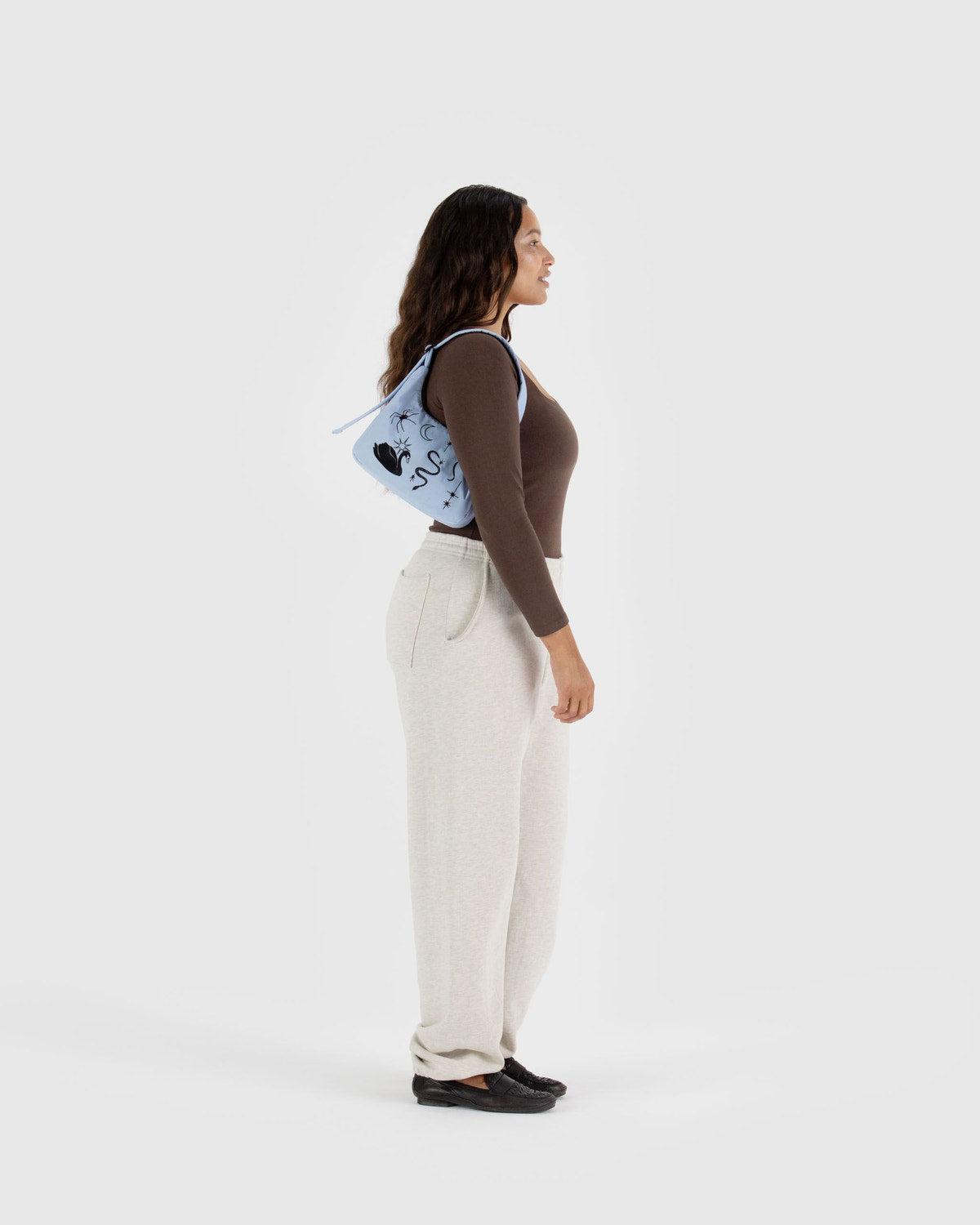 Mini Nylon Shoulder Bag  Embroidered Ballet Icons | Baggu Premium