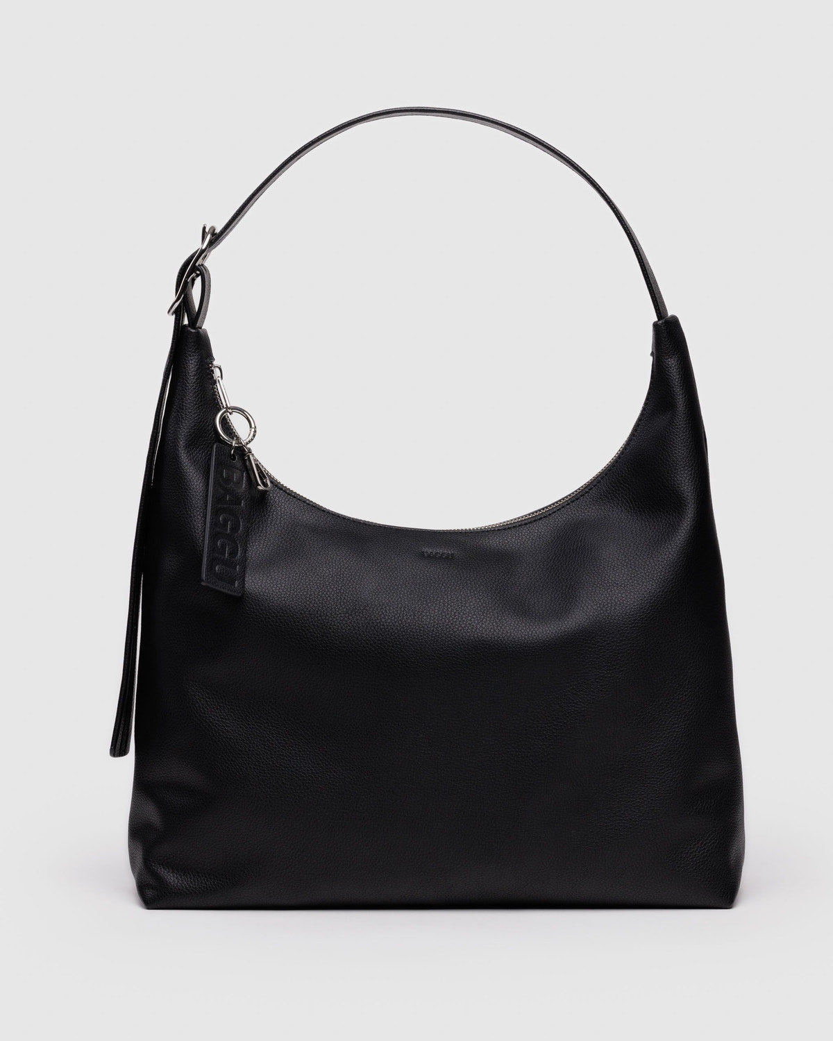 Recycled Leather Shoulder Bag Black | Baggu Everyday