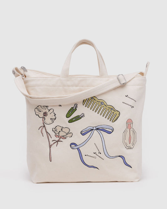 Horizontal Zip Duck Bag Embroidered Get Ready With Me | Baggu Great Value