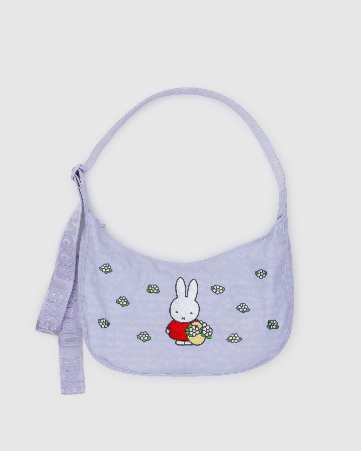Medium Nylon Crescent Bag Embroidered Miffy | Baggu Premium