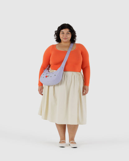 Medium Nylon Crescent Bag Embroidered Miffy | Baggu Premium