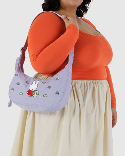 Medium Nylon Crescent Bag Embroidered Miffy | Baggu Premium