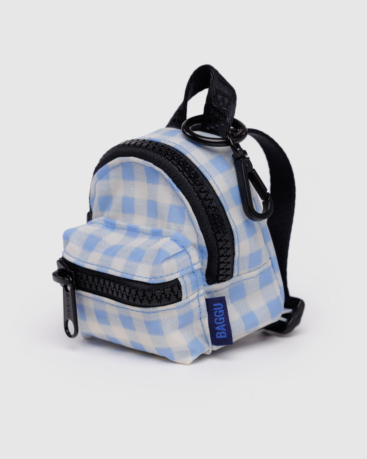 Backpack Charm Light Blue Gingham | Baggu Discount