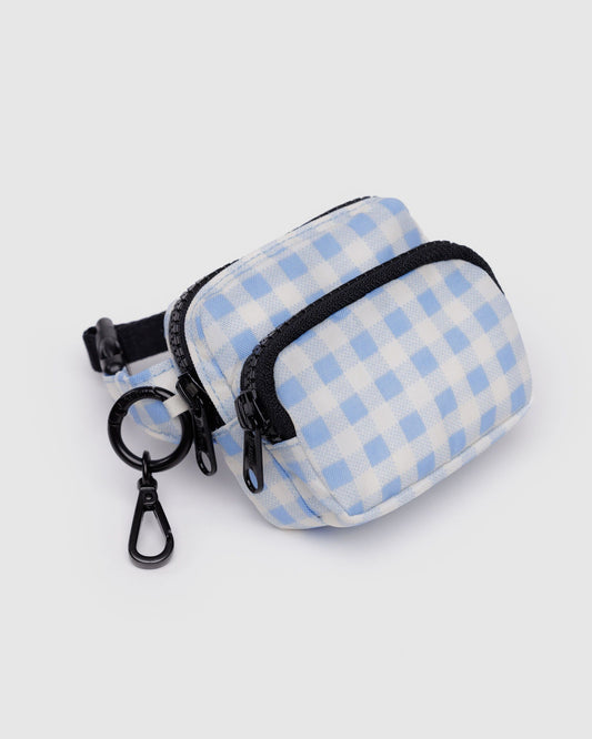 Fanny Pack Charm Light Blue Gingham | Baggu Trending