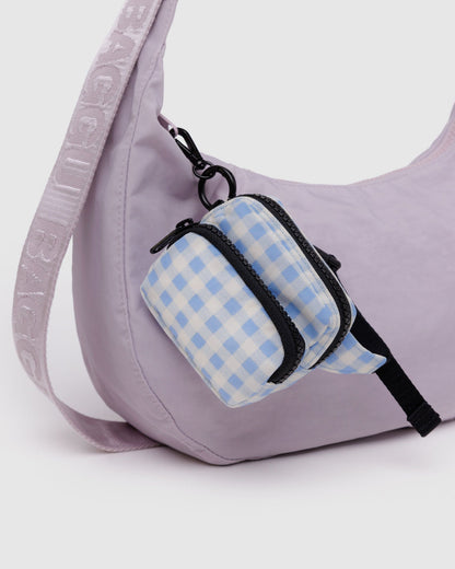 Fanny Pack Charm Light Blue Gingham | Baggu Trending