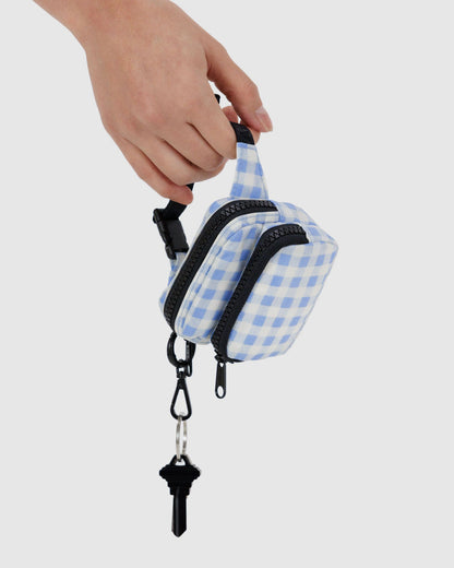 Fanny Pack Charm Light Blue Gingham | Baggu Trending
