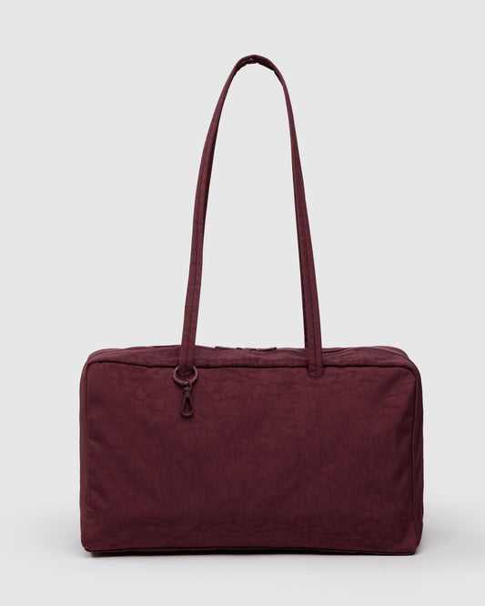Medium Nylon Bowler Bag Mahogany | Baggu Signature