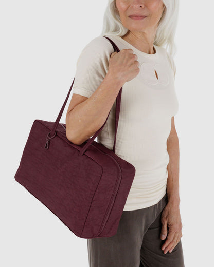 Medium Nylon Bowler Bag Mahogany | Baggu Signature