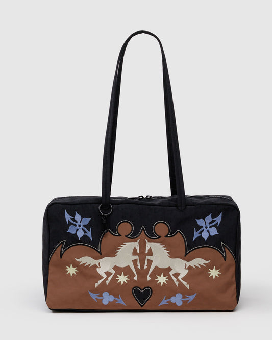 Medium Nylon Bowler Bag Western Appliqué | Baggu Exclusive
