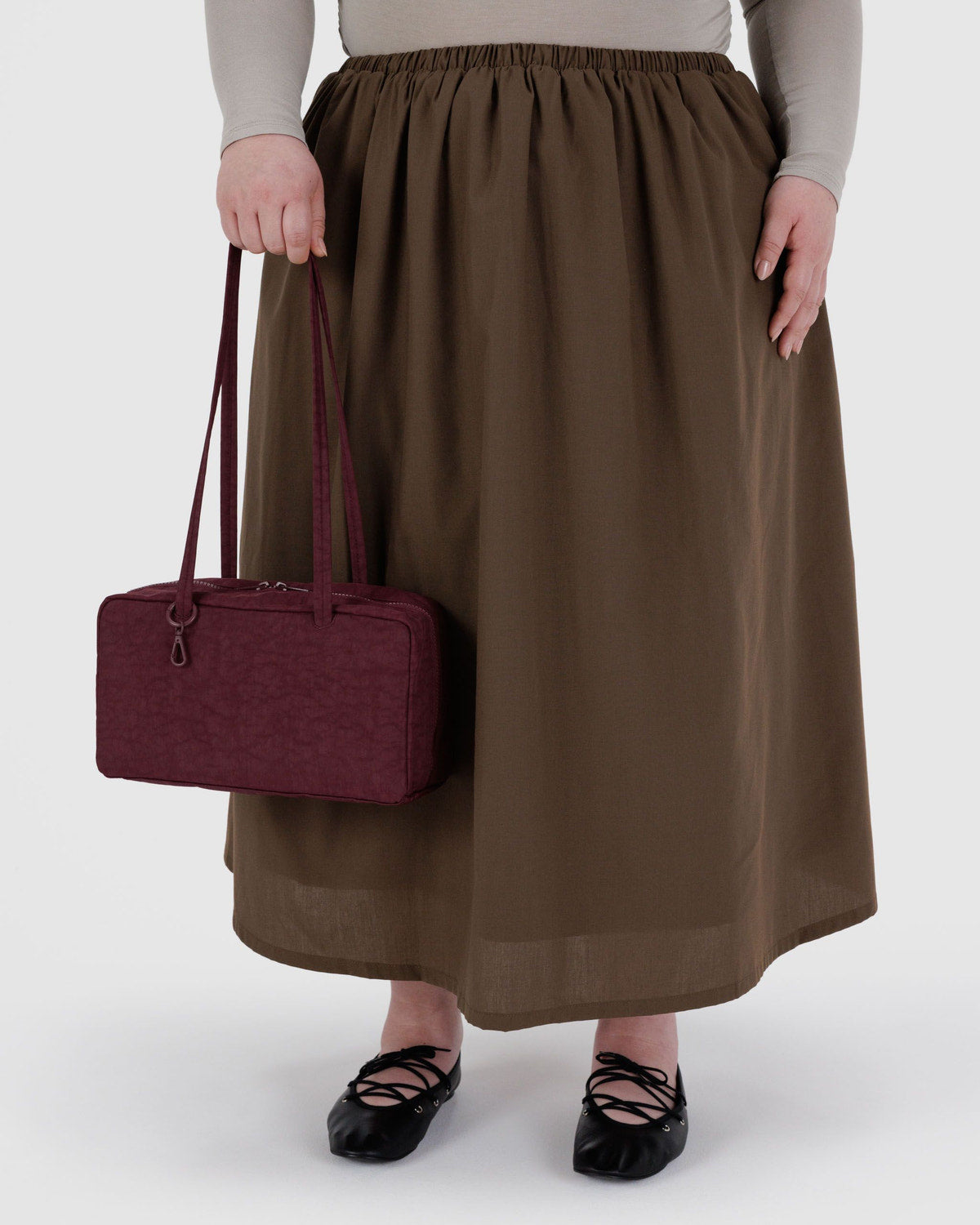 Nylon Bowler Bag Mahogany | Baggu Top Pick