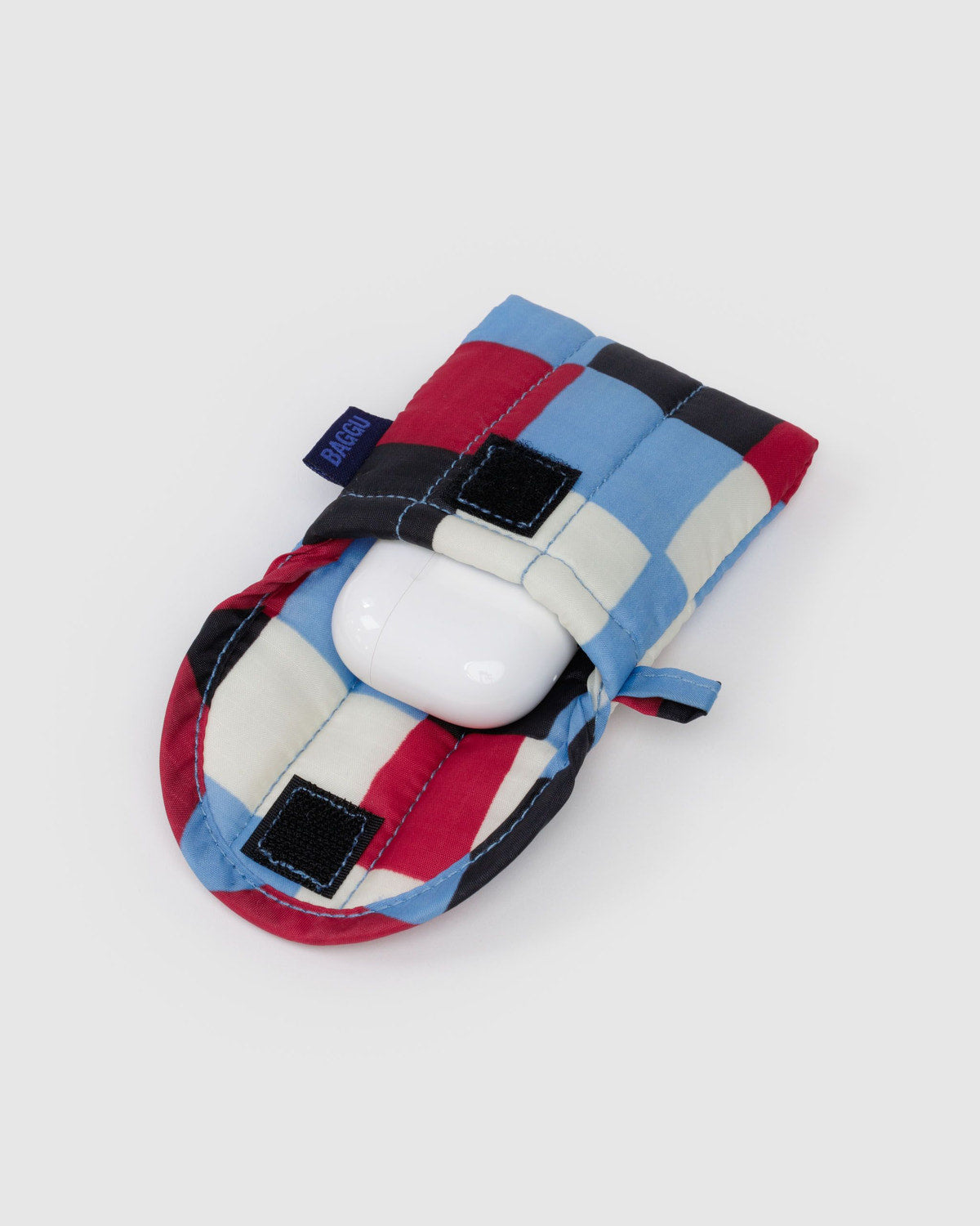Puffy Earbuds Case Painted Check | Baggu Smart Buy