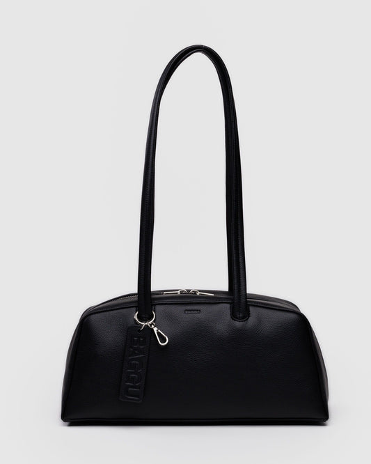 Recycled Leather Bowler Bag Black | Baggu Discount