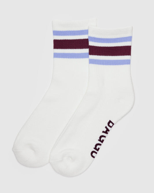 Ribbed Sock Ivory Stripe | Baggu Trending
