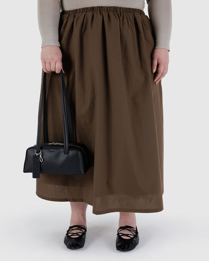 Small Recycled Leather Bowler Bag Black | Baggu Recommended