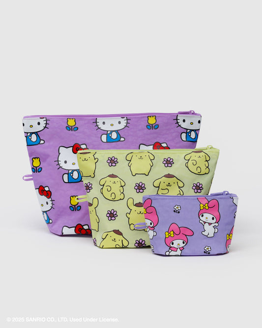 Go Pouch Set Hello Kitty and Friends Florals | Baggu Exclusive