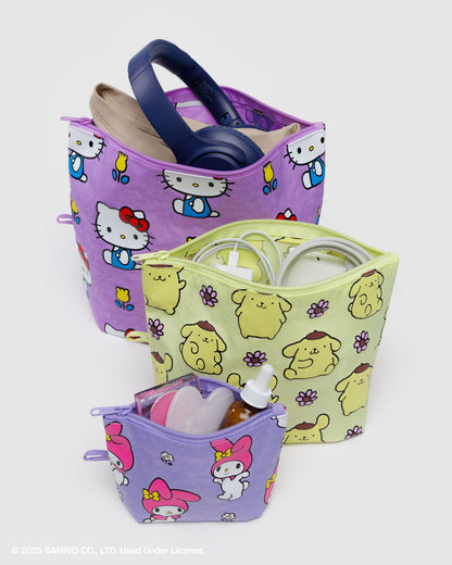 Go Pouch Set Hello Kitty and Friends Florals | Baggu Exclusive