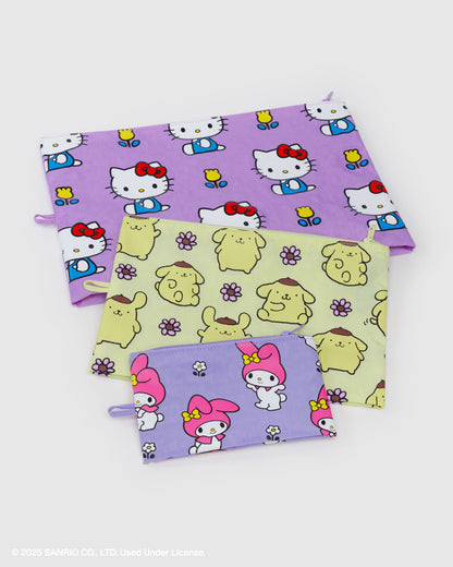 Go Pouch Set Hello Kitty and Friends Florals | Baggu Exclusive