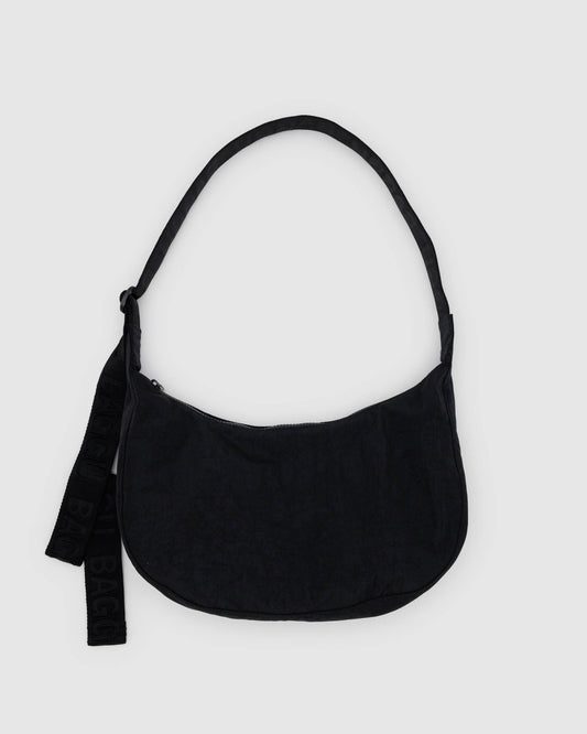 Medium Nylon Crescent Bag Black | Baggu Latest