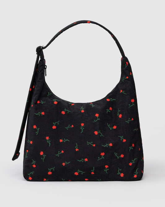 Nylon Shoulder Bag Painted Wildflower | Baggu Latest