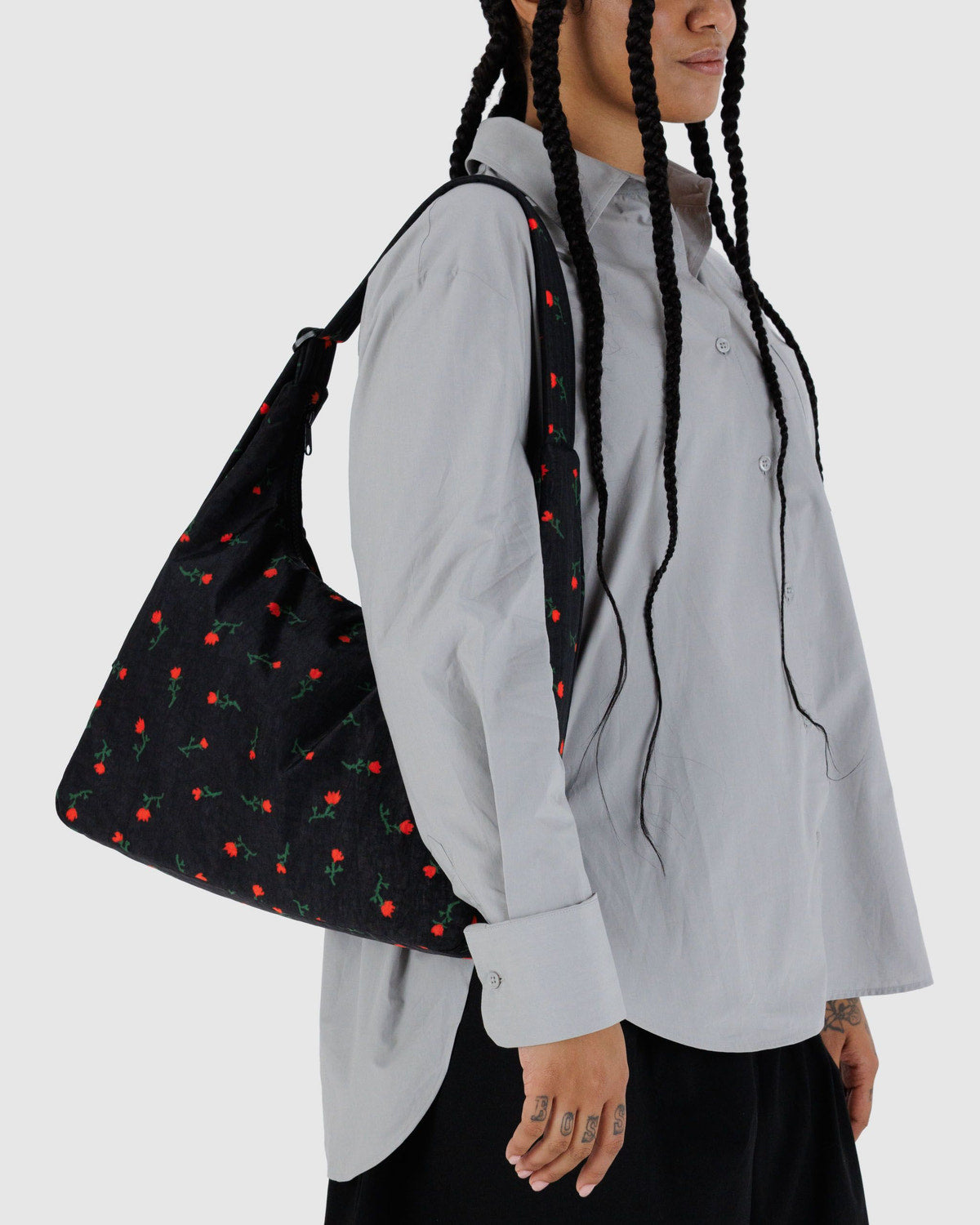 Nylon Shoulder Bag Painted Wildflower | Baggu Latest