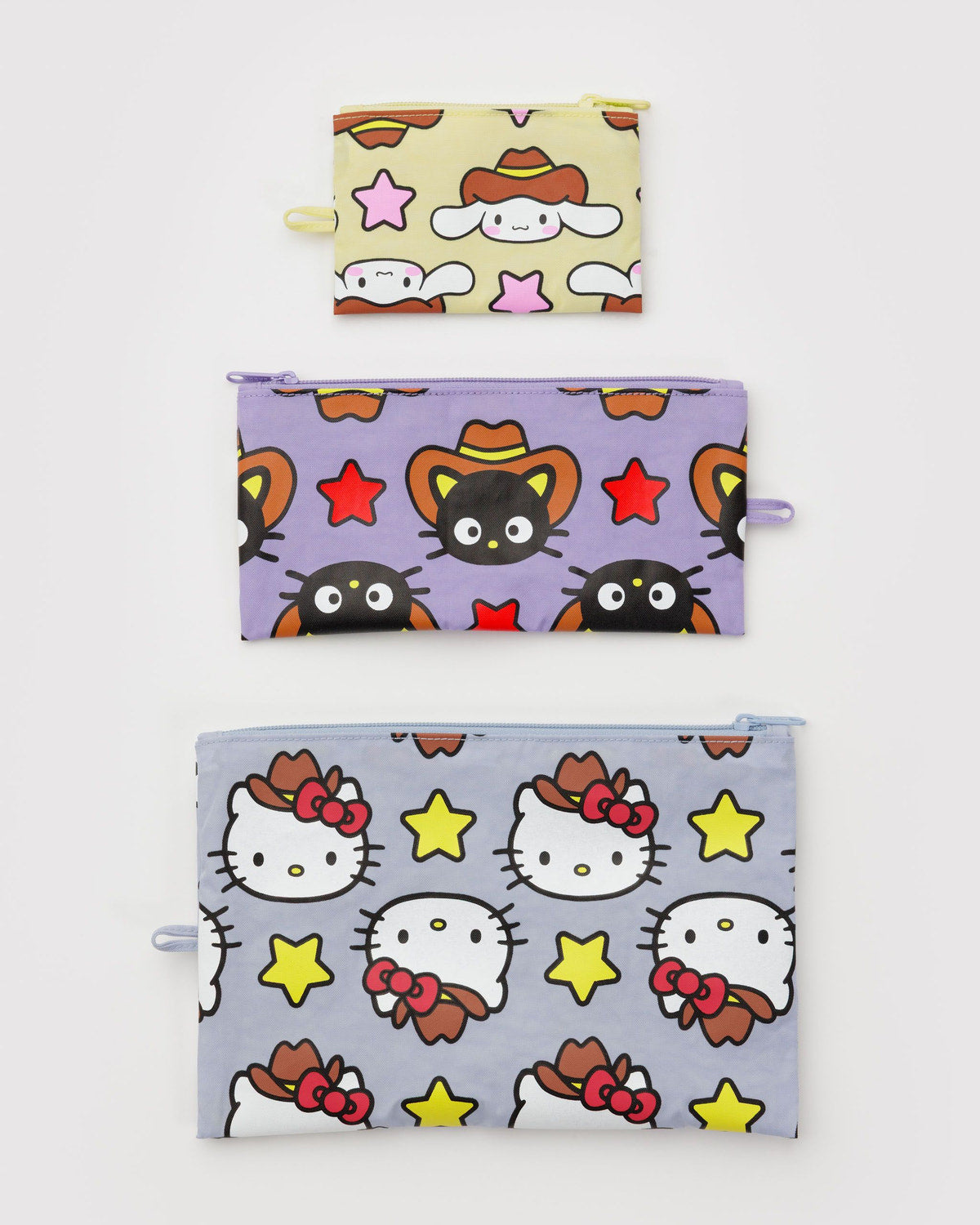 Flat Pouch Set Hello Kitty & Friends Western | Baggu Signature