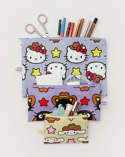 Flat Pouch Set Hello Kitty & Friends Western | Baggu Signature