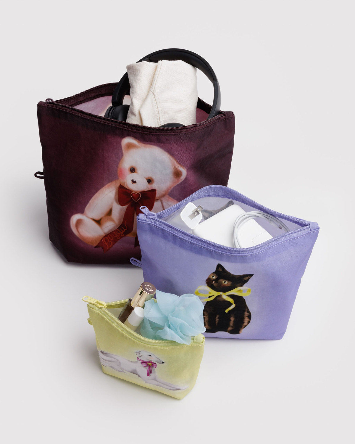 Go Pouch Set Fancy Animals | Baggu Popular