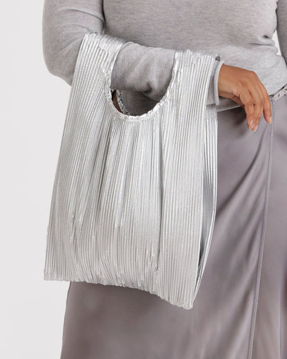 Pleated Baggu Chrome Metallic | Baggu Classic