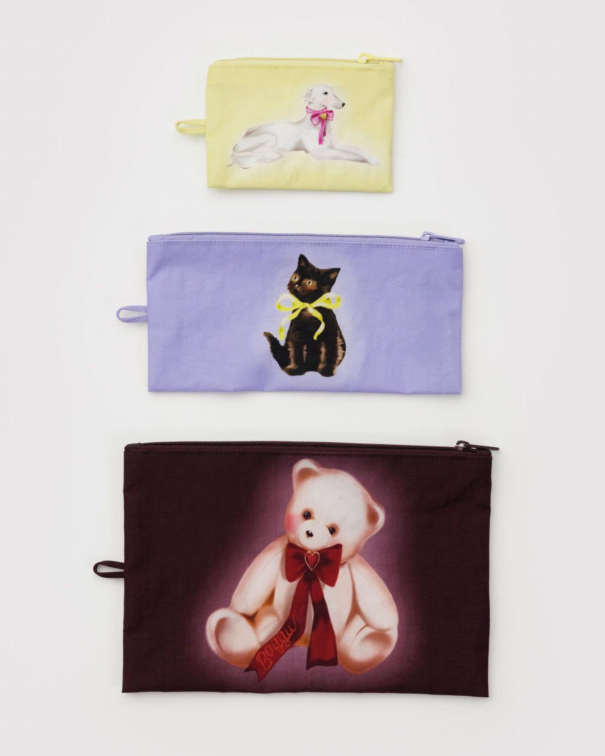 Flat Pouch Set Fancy Animals | Baggu Latest