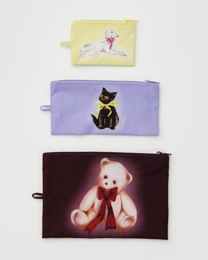 Flat Pouch Set Fancy Animals | Baggu Latest
