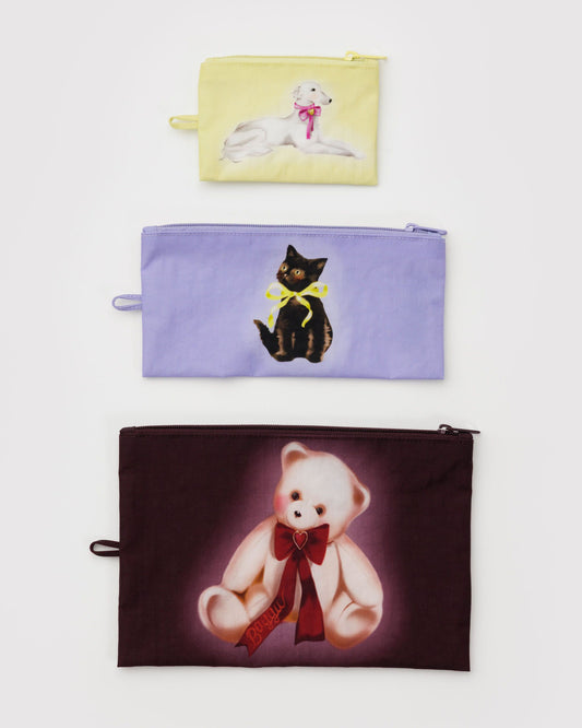 Flat Pouch Set Fancy Animals | Baggu Latest
