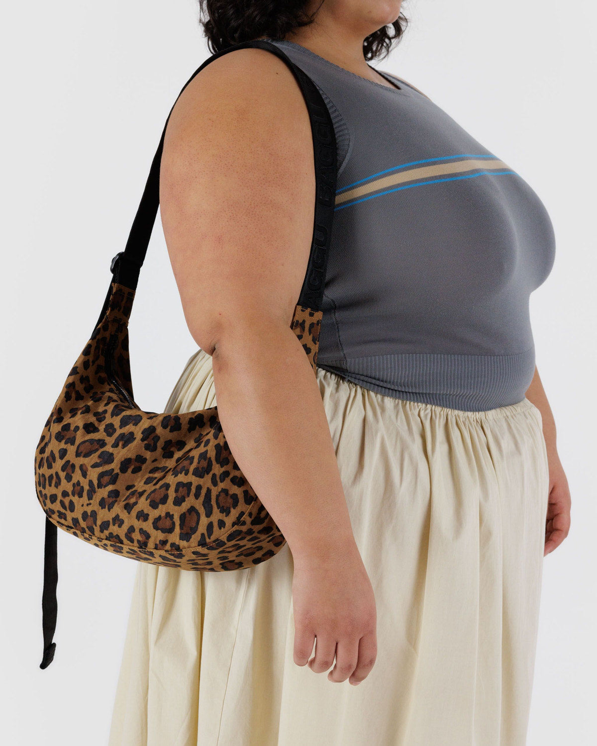 Medium Nylon Crescent Bag Leopard | Baggu Best Price