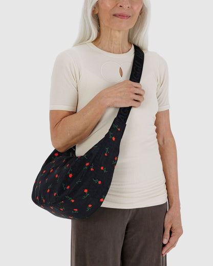 Medium Nylon Crescent Bag Painted Wildflower | Baggu Trusted