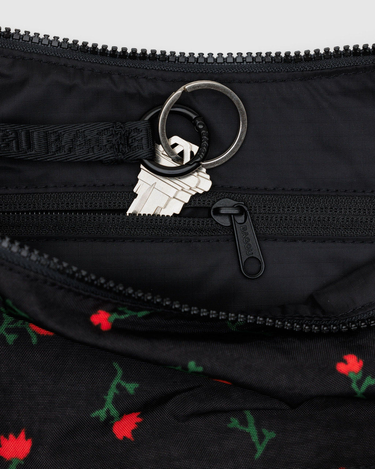 Medium Nylon Crescent Bag Painted Wildflower | Baggu Trusted