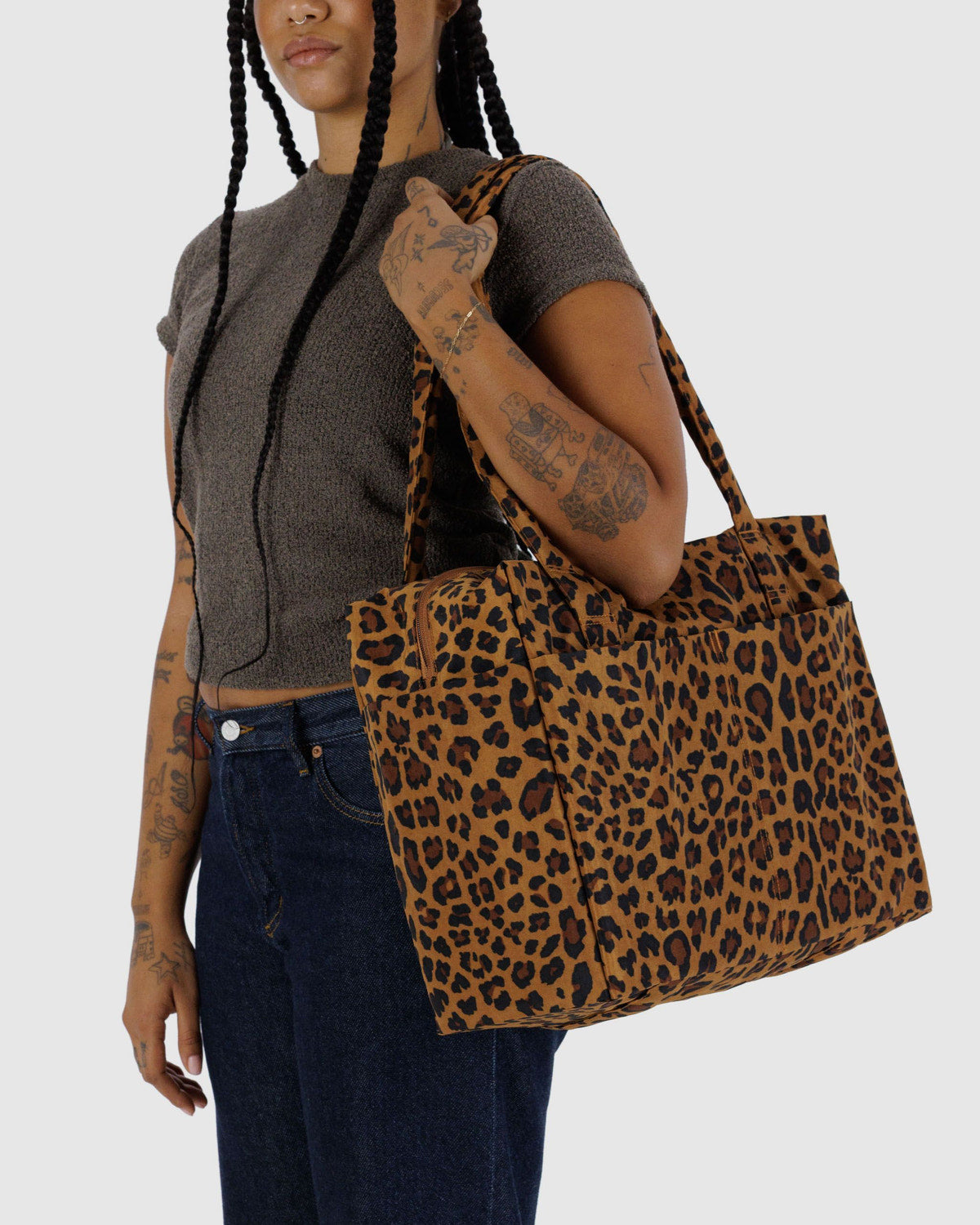 Small Cloud Carry-On Leopard | Baggu Trending
