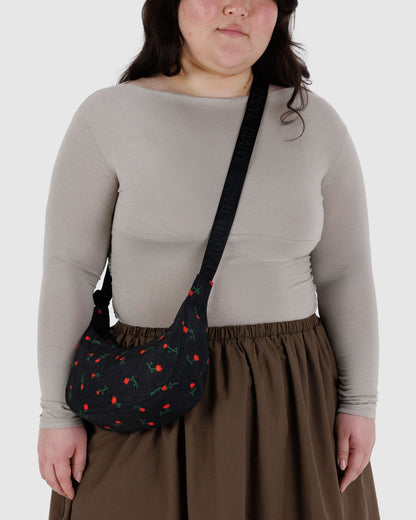 Small Nylon Crescent Bag Painted Wildflower | Baggu Premium