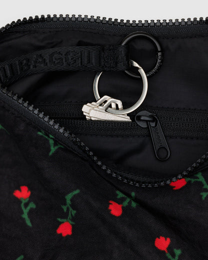 Small Nylon Crescent Bag Painted Wildflower | Baggu Premium
