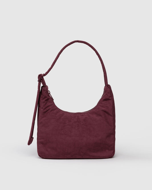 Mini Nylon Shoulder Bag  Mahogany | Baggu Everyday