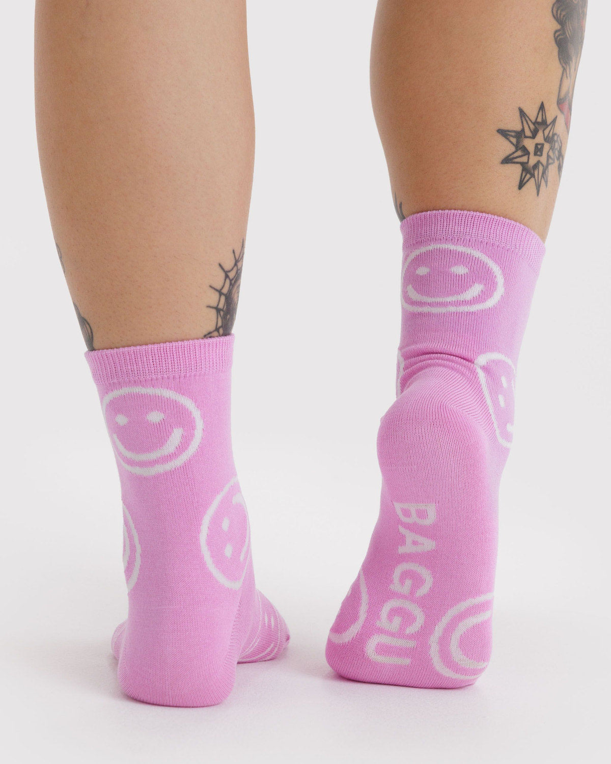 Crew Sock Pink Happy | Baggu Quality