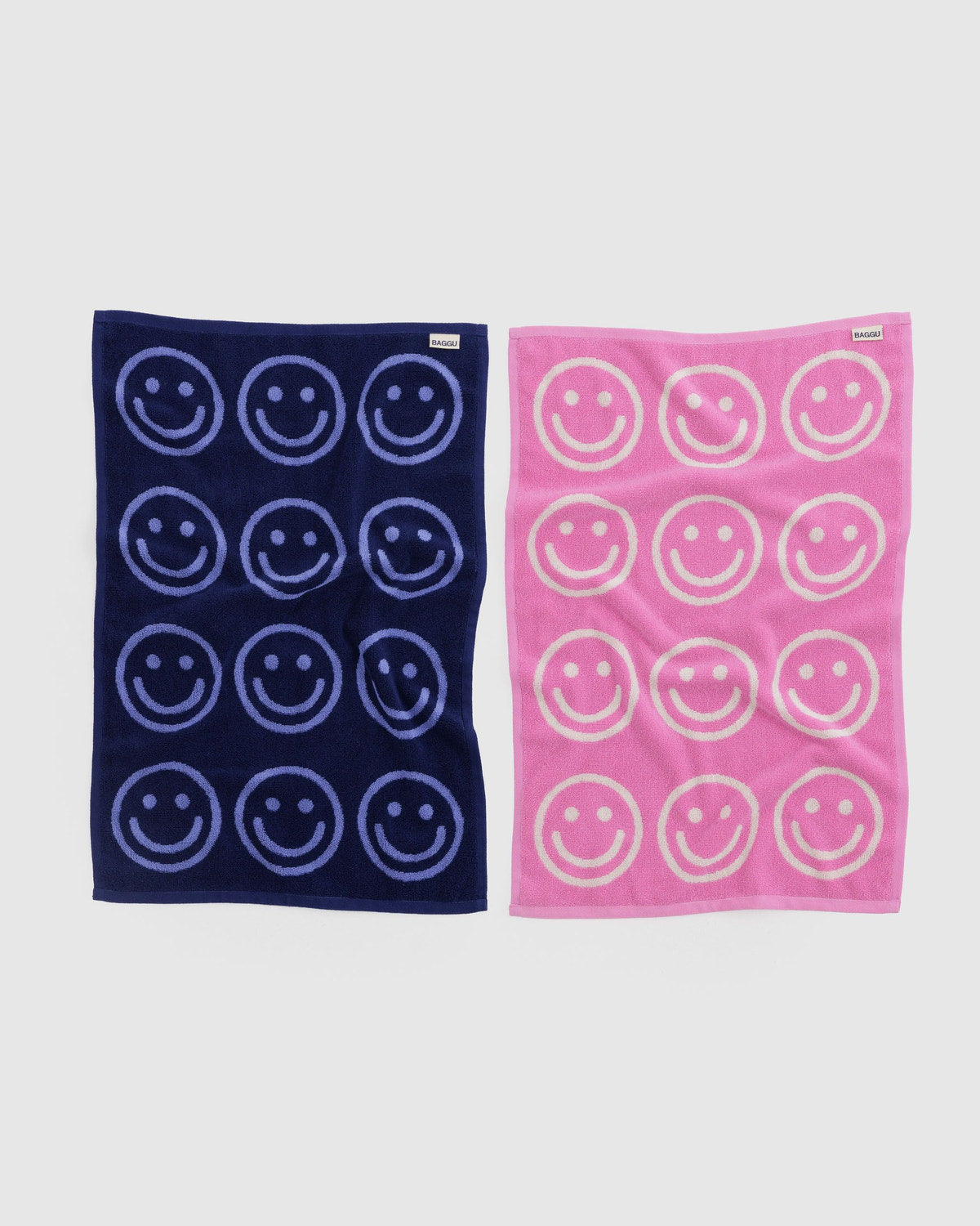 Hand Towel Set of 2 Happy Pink Blue | Baggu Popular