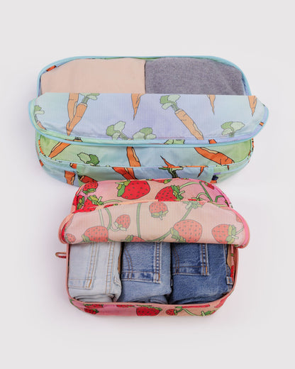 Large Packing Cube Set Carrots & Berries | Baggu New