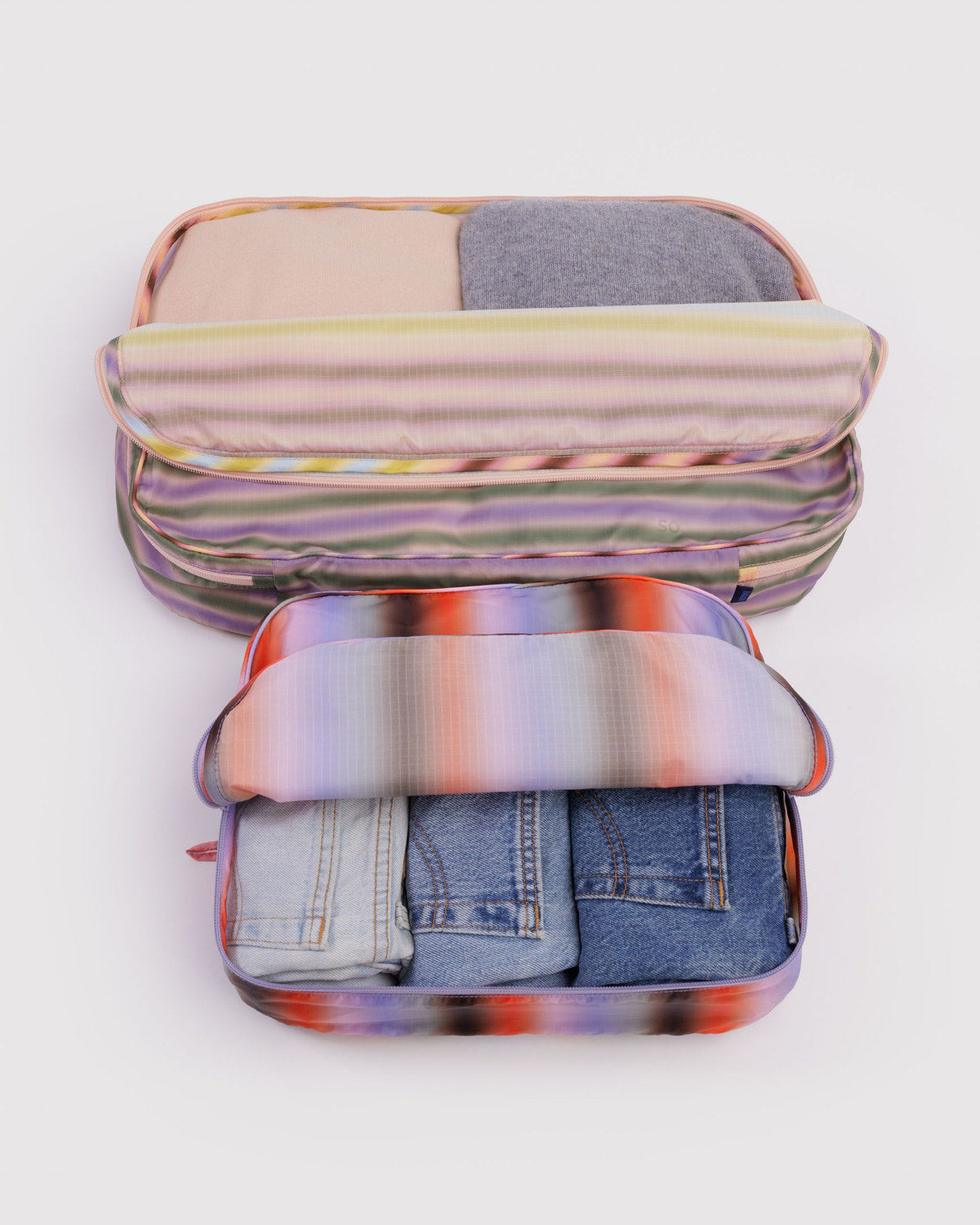Large Packing Cube Set Gradient Stripes | Baggu Trusted