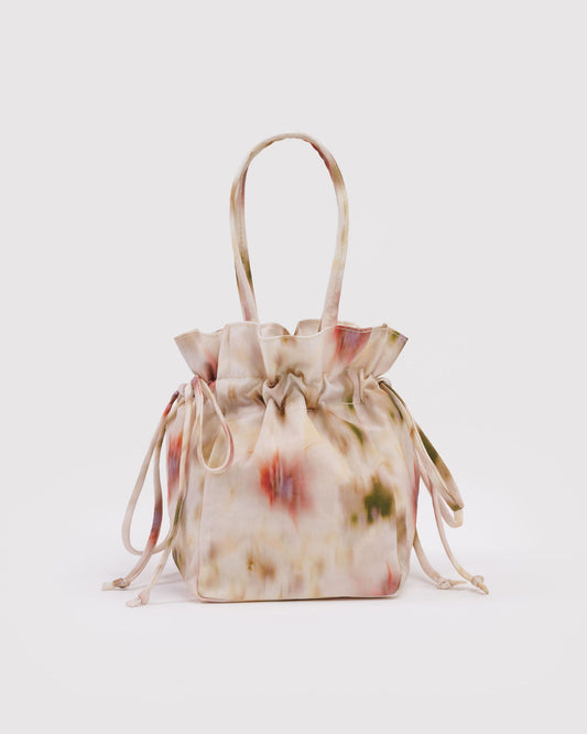 Nylon Drawstring Bag Abstract Floral | Baggu New