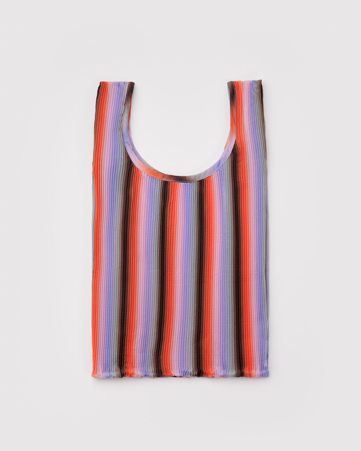Pleated Baggu Gradient Stripe Poppy & Lilac | Baggu Everyday