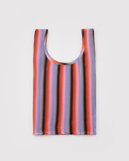 Pleated Baggu Gradient Stripe Poppy & Lilac | Baggu Everyday
