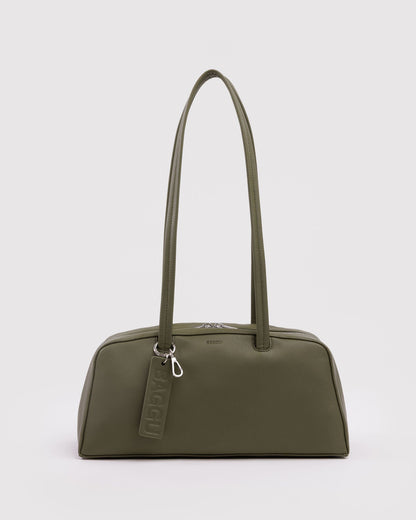 Recycled Leather Bowler Bag Loden | Baggu Top Pick