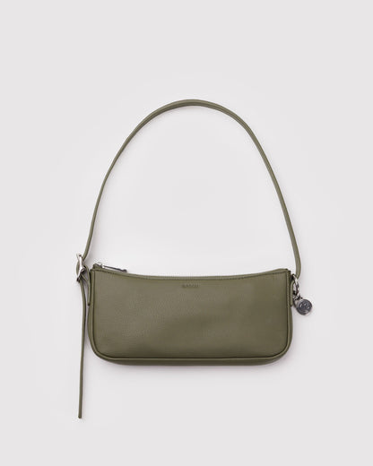 Recycled Leather Pochette Loden | Baggu Latest