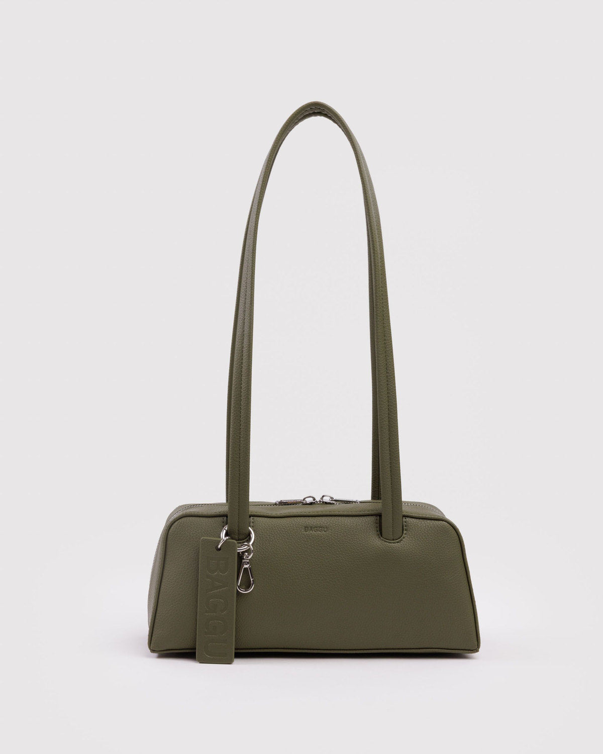 Small Recycled Leather Bowler Bag Loden | Baggu Hot Sale