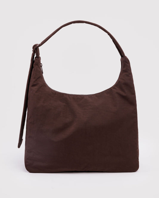 Nylon Shoulder Bag Coffee | Baggu Premium