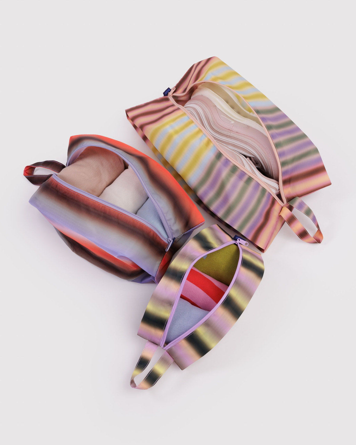 3D Zip Set Gradient Stripes | Baggu Discount